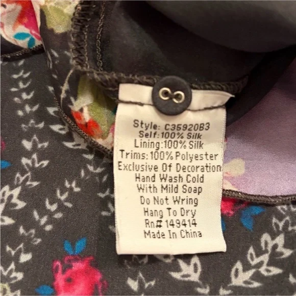 Johnny Was Dress Silk Mystic Midi Dress size Small - Picture 16 of 16